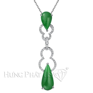 Jade and Diamond Pendant P1363