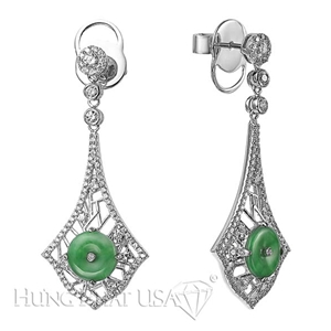 Jade & Diamond Earrings E1318