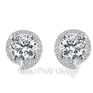 Diamond Stud Earrings Style Setting E1342