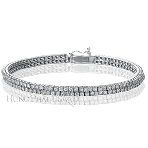 Diamond Tennis Bracelet in 18K White Gold Style L1804