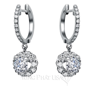 Diamond Dangling Earrings Setting E2258A