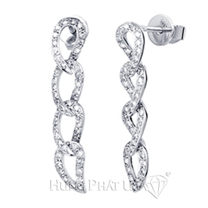 18K White Gold Diamond Earrings E62000