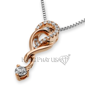 18K White Gold Diamond Pendant Style N02012P