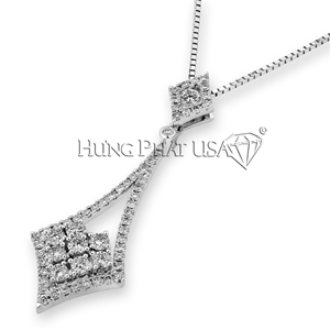 18K White Gold Diamond Pendant Style H04324P