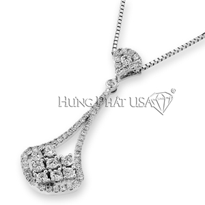 18K White Gold Diamond Pendant Style H04325P