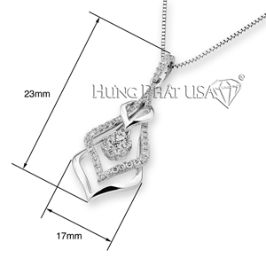 18K White Gold Diamond Pendant Style H04452P