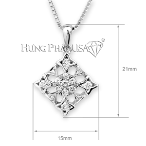 18K White Gold Diamond Pendant Style H04699P
