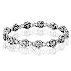 18K White Gold Diamond Bracelet Style L0211