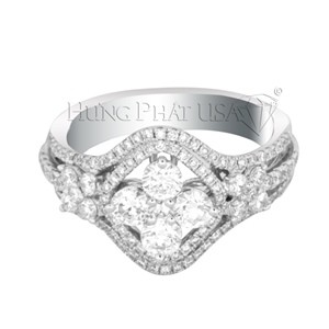 18K White Gold Diamond Ring R91931