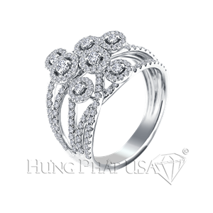 18K White Gold Diamond Ring Style R92809