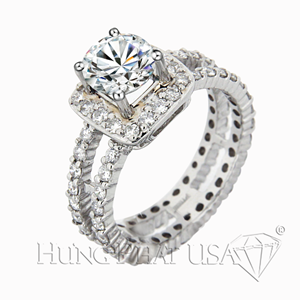 18K White Gold Diamond Engagement Ring Setting Style B46100