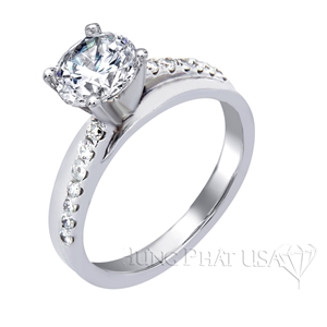 18K White Gold Diamond Engagement Ring Setting Style B1747
