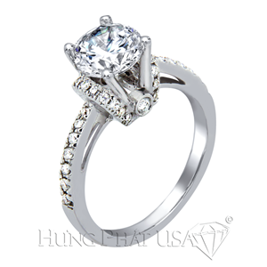 18K White Gold Diamond Engagement Ring Setting B2708