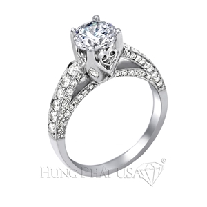 18K White Gold Diamond Engagement Ring Setting Style B1418