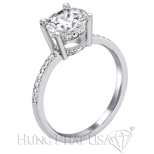14K White Gold Diamond Engagement Ring Setting B1519
