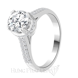 14K White Gold Diamond Engagement Ring Setting B1411