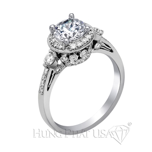 14K White Gold Diamond Engagement Ring B1264A