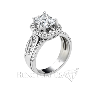 14K White Gold Diamond Engagement Ring Setting B68722