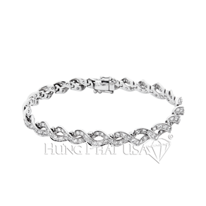 18K White Gold Diamond Bracelet Style L48199