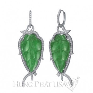 Jade and Diamond Earrings E1381