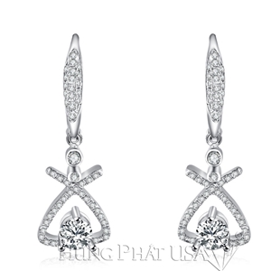 Diamond Dangling Earrings Setting E12298