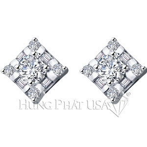 Diamond Stud Earrings E72454