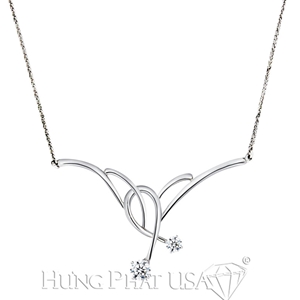 Fashion Diamond Necklace 18K White Gold N53459