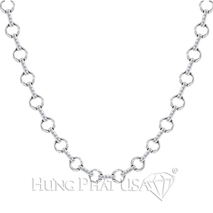 18K White Gold Diamond Necklace N0116