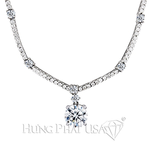 18K White Gold Diamond Necklace Setting N0005