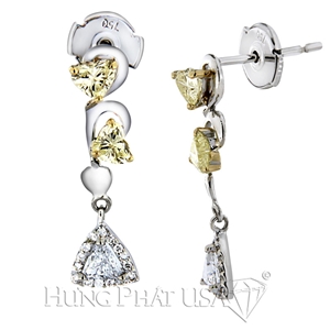 Yellow sapphire and diamond Earrings E1597