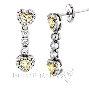 Yellow sapphire and diamond Earrings E2333