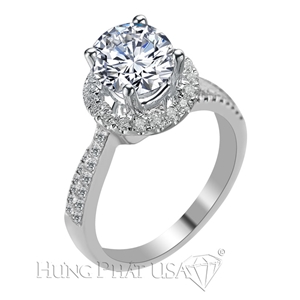18K White Gold Diamond Engagement Ring Setting B14780