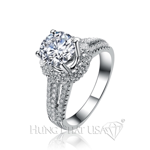 18K White Gold Diamond Engagement Ring Setting R93665B