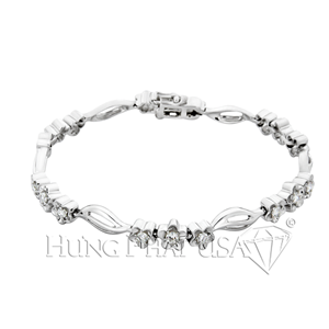 18K White Gold Diamond Bracelet Style L0270
