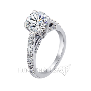 18K White Gold Diamond Engagement Ring Setting B21276