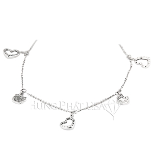 18K White Gold Heart and Hello Kitty Bracelet style L68900