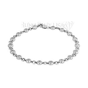 18K White Gold Diamond Bracelet Style L0087